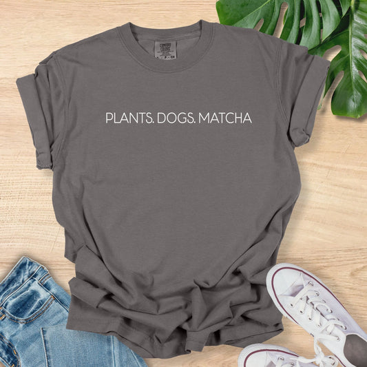 Dang Gray Plants Dogs Matcha T Shirt