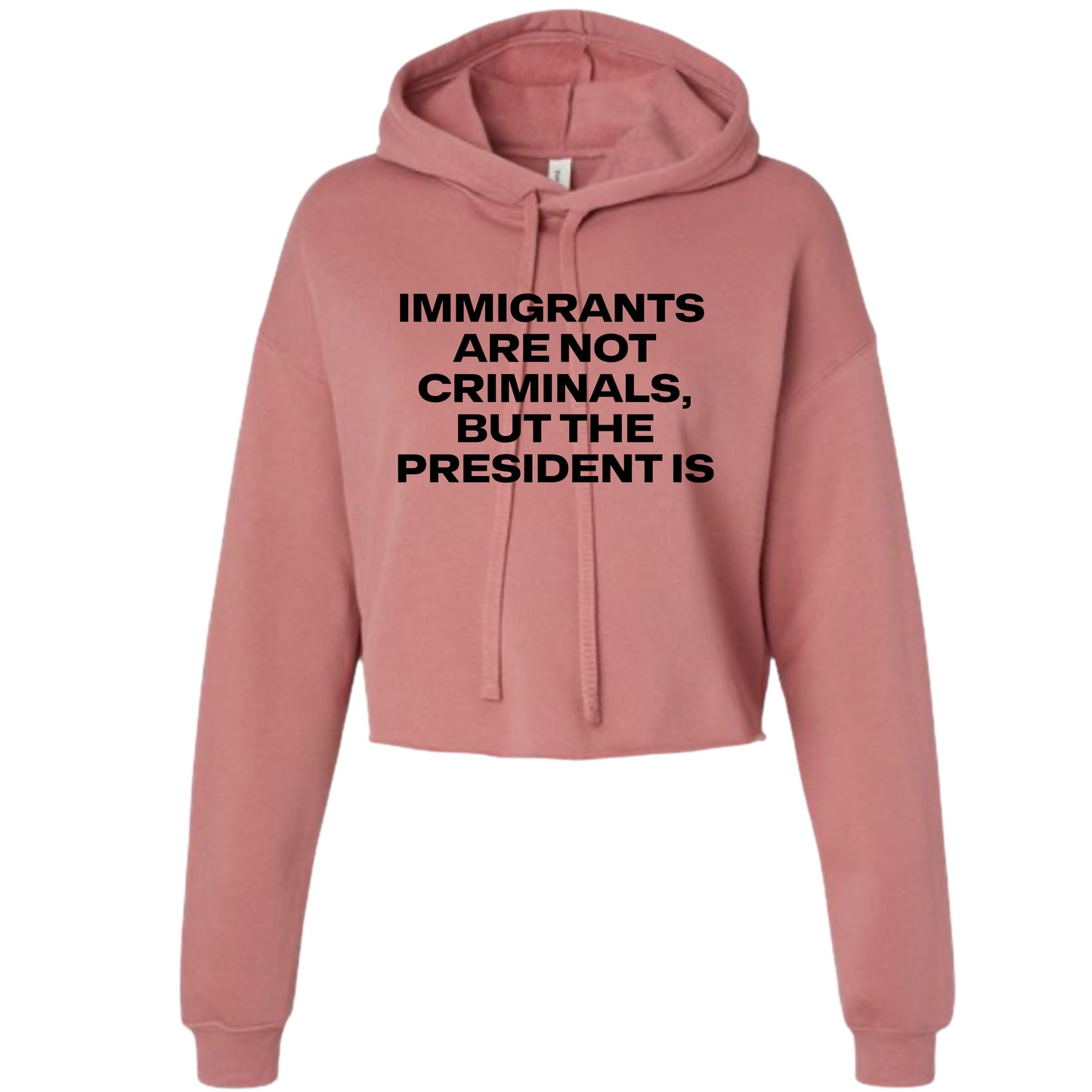 Criminal President Crop Hoodie