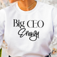 Boss Babe Gift for Small Business Owners; White Sweatshirt, Entrepreneur Gift