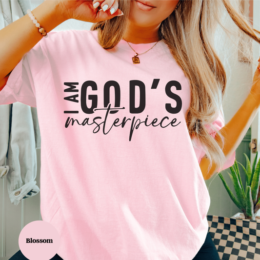Pink Christian T-Shirt for Women on Self Love Journey of Self Acceptance with Motivational Quote