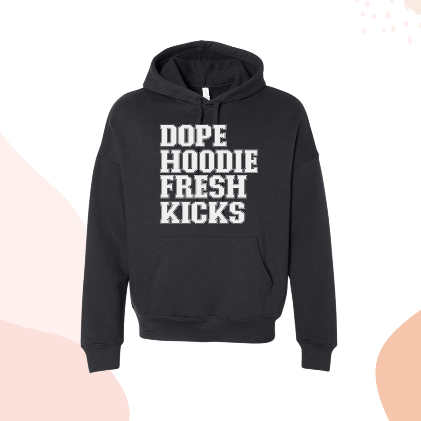 Black Hoodie Sweatshirt for Sneaker Head to Mach Shoes and Outfit