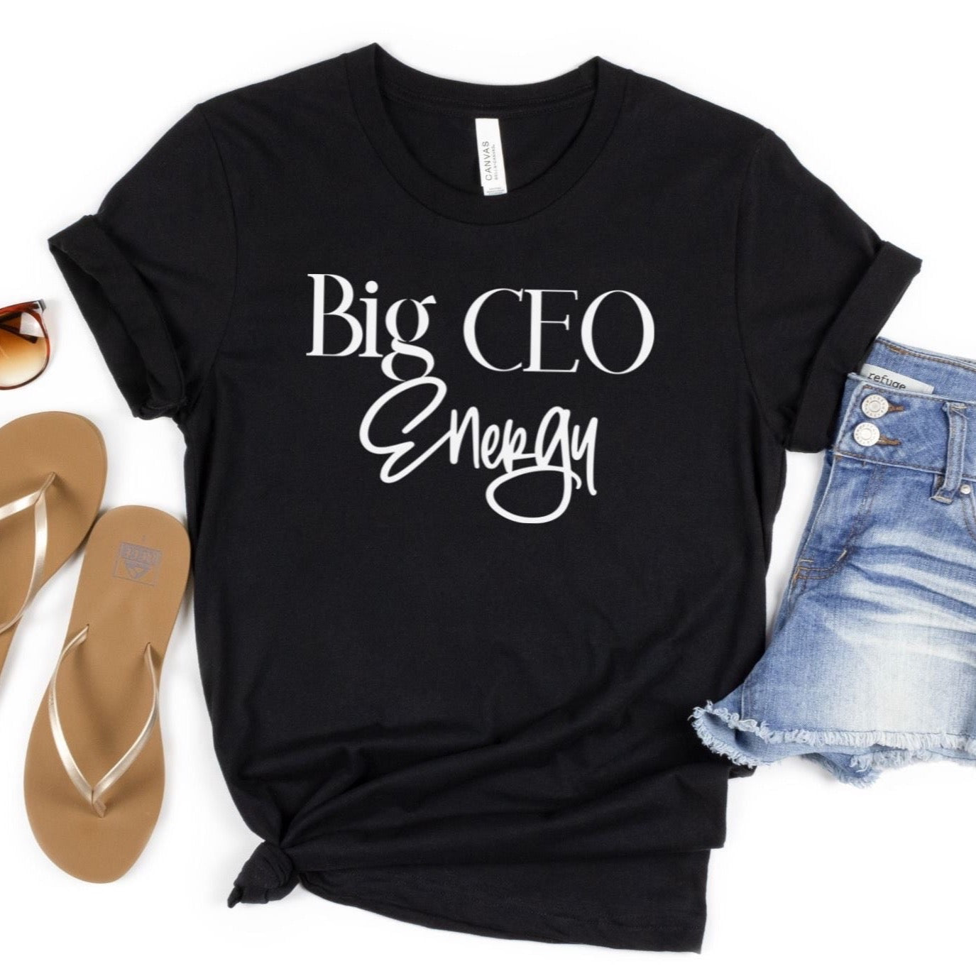 Big CEO Energy Shirt Black ; Small Business Owner Gift; Entrepreneur Gift