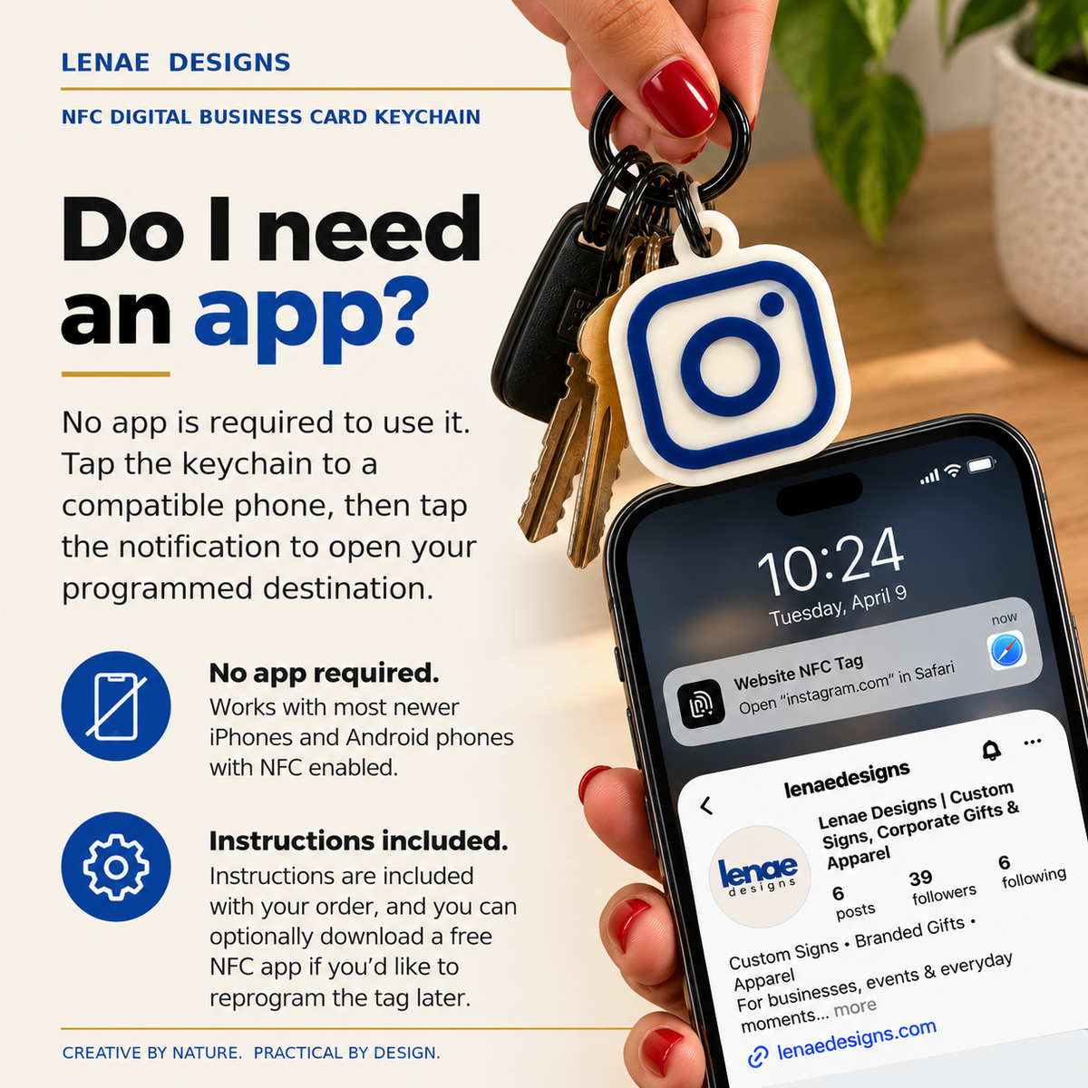 Custom NFC Digital Business Card Keychain