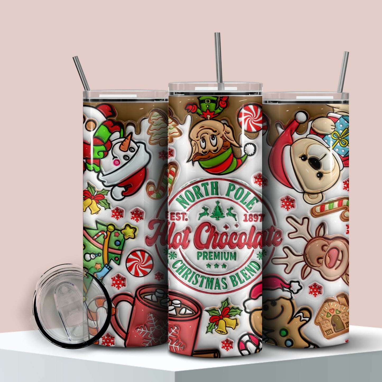 Hot Chocolate Christmas 20 oz Tumbler Cup