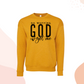 Christian Sweatshirt Mustard no worries God Got Me with Heart Christian Faith Crewneck Mustard  Sweater