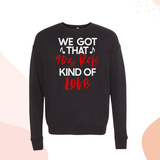 Black R&B Love Sweatshirt for Couples Anniversary Valentine's Day Shirt for Men and Women Matching SHirts