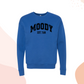 Moody at 7 AM Royal Blue Funny Sarcastic Crewneck Sweatshirt for Women or Men