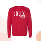 Christmas Sweatshirt Funny Red Jolly af Red Crewneck Sweater for Her Christmas Tree Design Red Humorous Jumper Shirt for Mom Teen Girl Red
