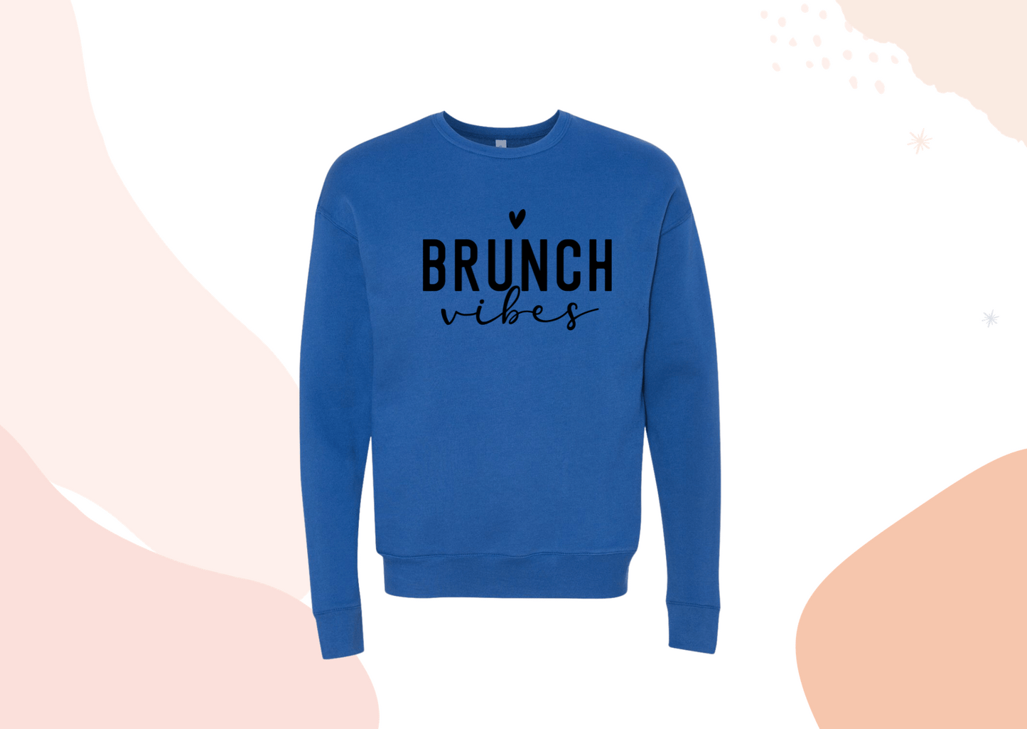 Bruch Vibes Crewneck Sweatshirt for Women and Men Royal Blue