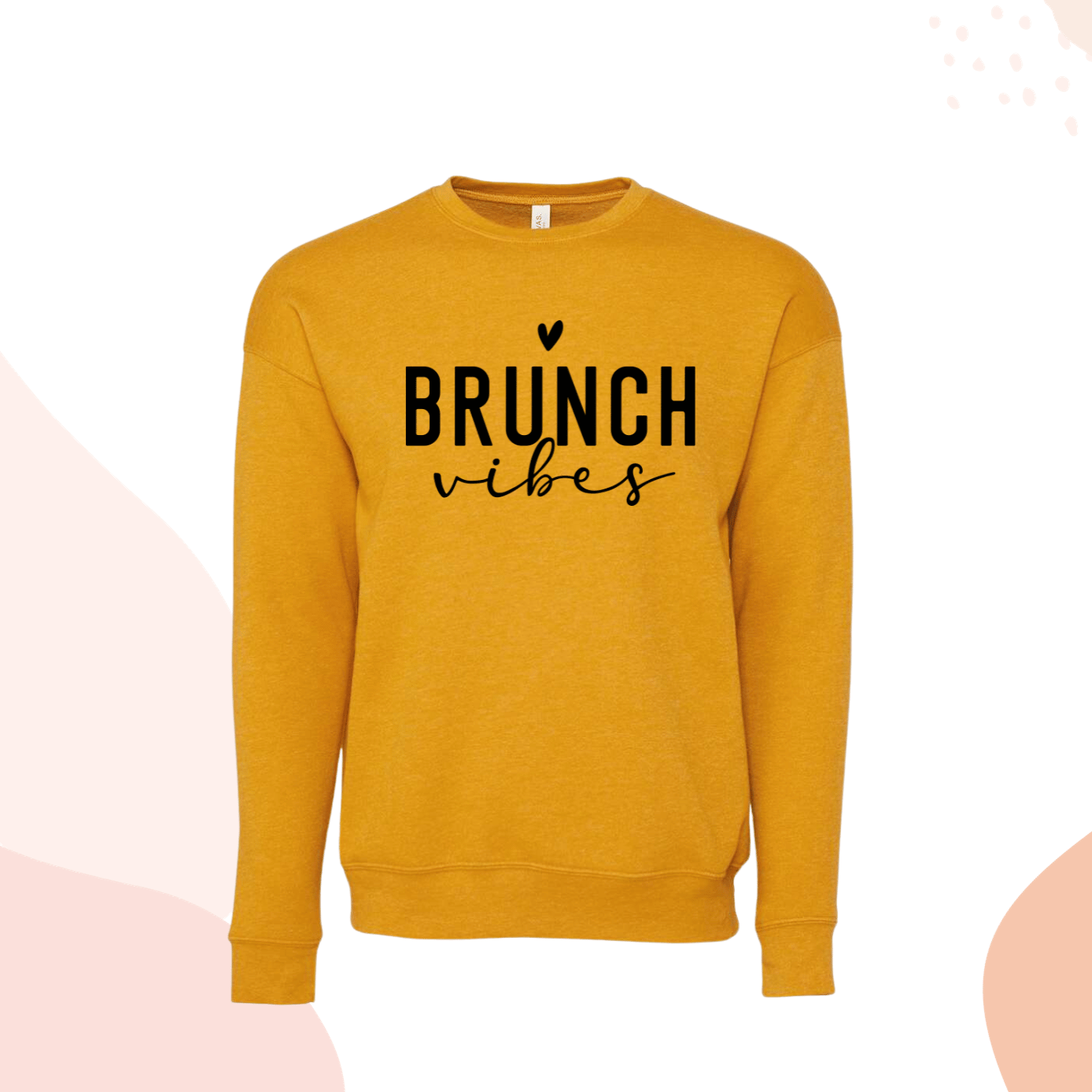 Brunch Vibes Sweatshirt Gold Crewneck for Women Brunch Outfit ideas Gold Sweater for Her