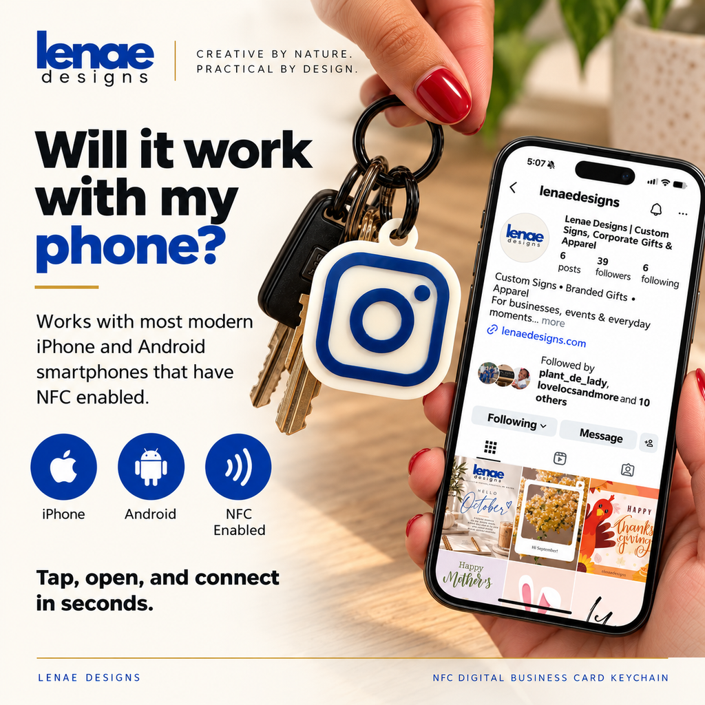 Custom NFC Digital Business Card Keychain