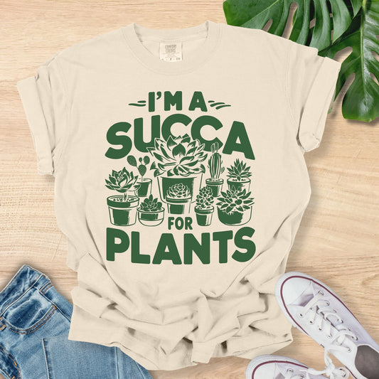 Funny Plant Lover Shirt for Gardening mom That Loves Succulents - Ivory