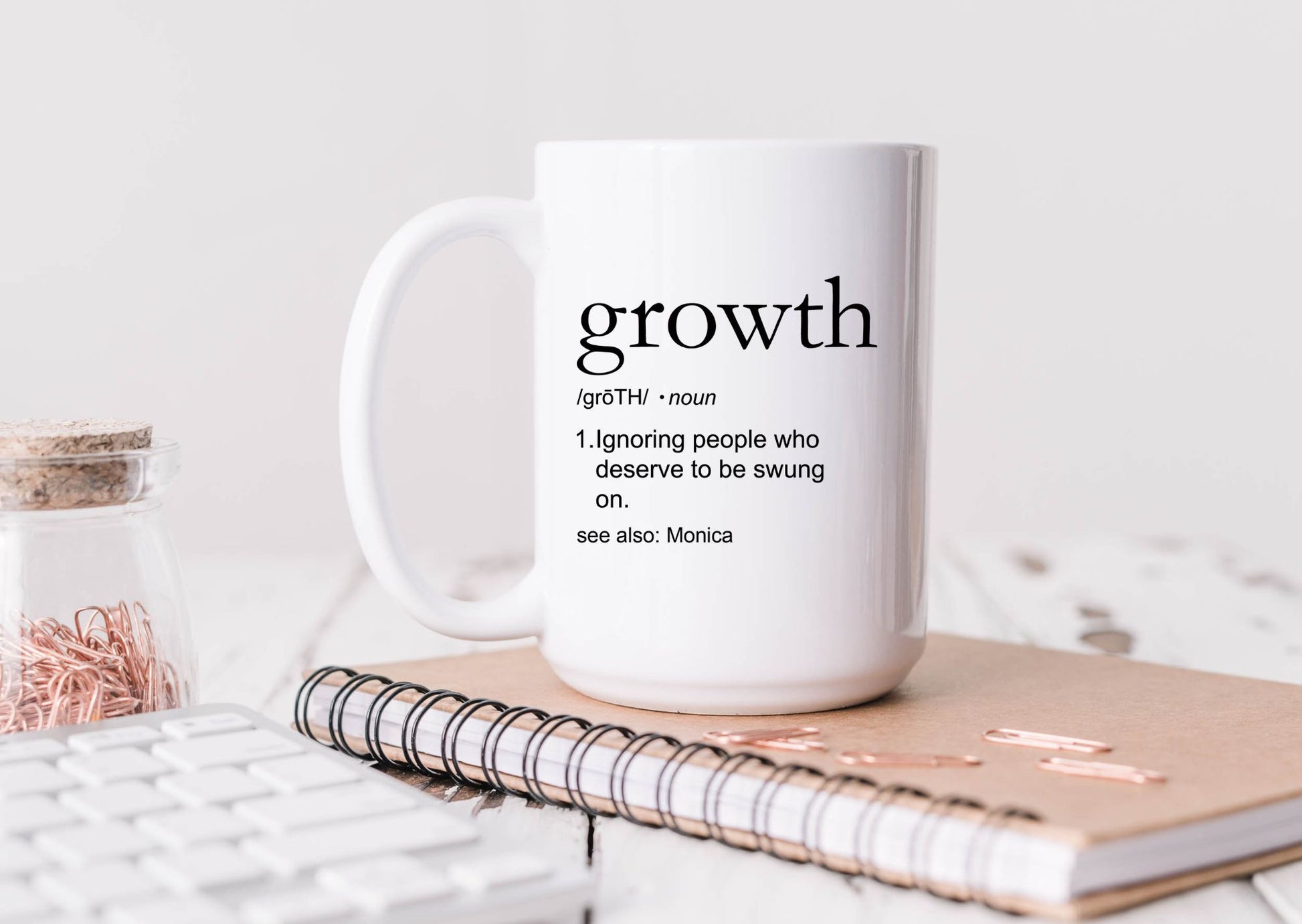 Personalized Funny Sarcastic Growth Definition White Coffee Mug
